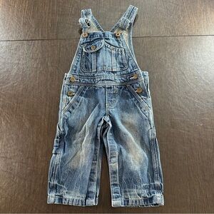 OshKosh B'gosh Classic Blue Denim Overalls Sz 18M